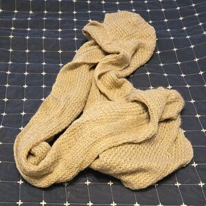Cozy Tan Knit Scarf